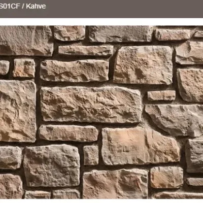 Kahve rengi masso modeli iç ve dış mekan kültür taşı kaplama