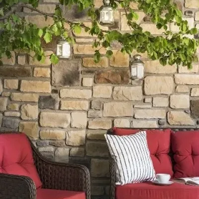 Kış behçesi veya normal bahçe duvarı dekoratif kültür taşı kaplama