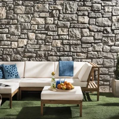 Şık modern bahçe duvarı masso zeytin modeli ile değer kazanıyor