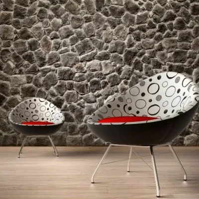 Atlas Antrasit modelinin karakteristik ve güçlü duvar kaplama örneği.